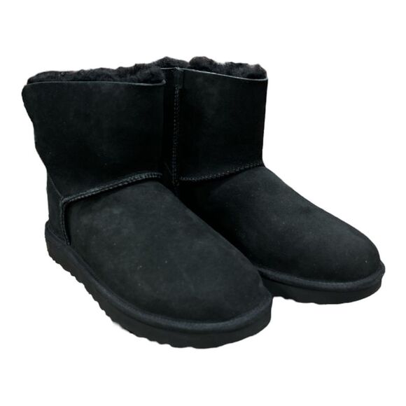 Black - UGG Women's Mini Bailey Bow II Authentic Water Repellent Sheepskin Pull